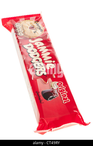 Packung Jammie Dodgers Kekse Stockfoto