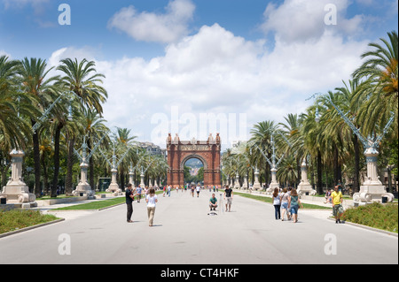 Arc de Triomf Barcelona Spanien Stockfoto