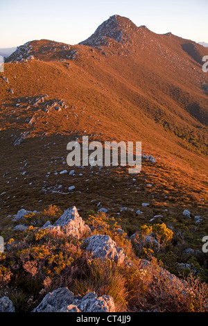 Blick vom Gipfel des Mt Stokes Mt Berry Tasmaniens-Southwest-Nationalpark Stockfoto