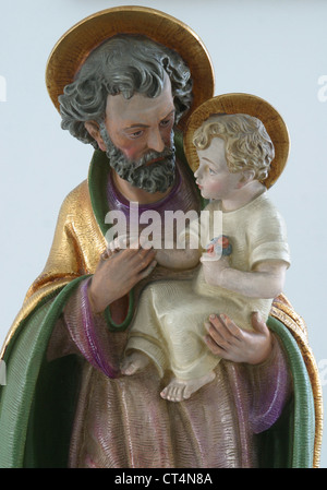 Saint-Joseph mit Jesuskind Stockfoto