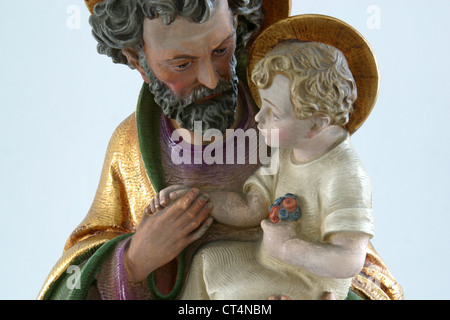 Saint-Joseph mit Jesuskind Stockfoto