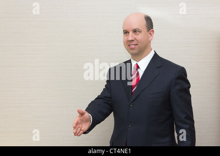 Business-Mann mit einem Händedruck. Stockfoto
