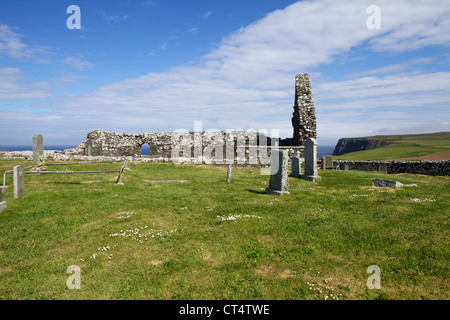 Trumpan Kirchenruine auf der Isle Of Skye Stockfoto