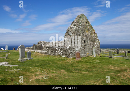 Trumpan Kirchenruine auf der Isle Of Skye Stockfoto