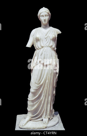 Römische Statue der Athena - Göttin der Weisheit, Fähigkeiten und Warefare. 5. Jh., Marmor Stockfoto