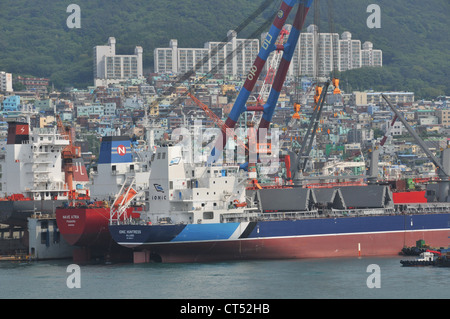 Werft Busan Südkorea Asien Stockfoto