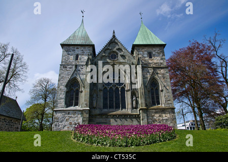 Domkirche ist Norwegens älteste Kathedrale. Es liegt mitten in Stavanger. Stockfoto