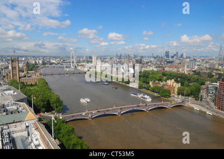 Skyline von London von der Millbank Tower aus gesehen Stockfoto