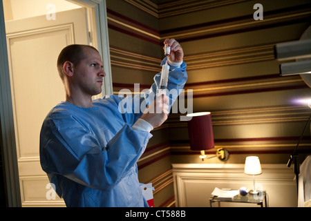 KRANKENSCHWESTER REDLICH PFLEGE Stockfoto