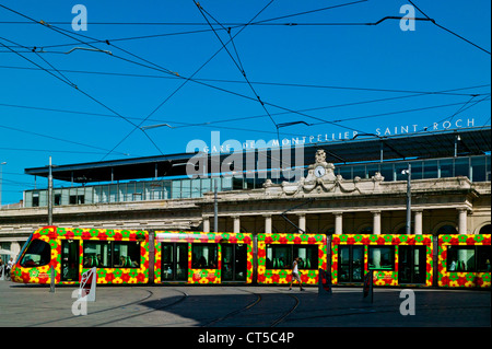 Saint Roch Bahnhofsgebäude, Montpellier, Herault, Frankreich Stockfoto