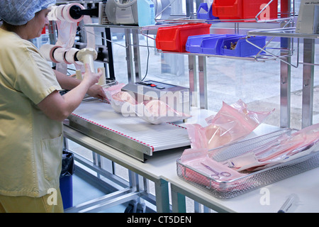 STERILISATION VON MED. AUSRÜSTUNG Stockfoto