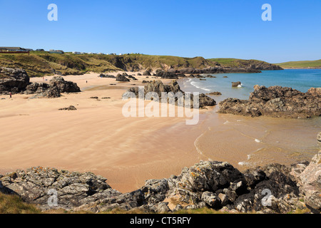 Felsen am Strand von golden Sands an schottischen Nordwestküste bei Sango Bay Durness Sutherland Highland Schottland UK Stockfoto