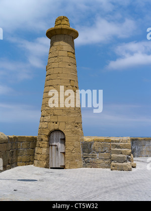 dh Girne Hafen KYRENIA Nord Zypern alte Häfen Leuchtturm Turm Leuchtturm Leuchtfeuer Stockfoto