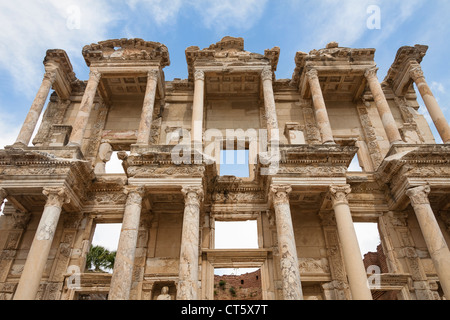 Der Celsus-Bibliothek, Ephesus, Türkei Stockfoto