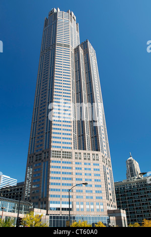 311 South Wacker Drive in Chicago. Bei 65 Stockwerken ist es das höchste Gebäude der Welt, die nur seine Adresse bekannt. Stockfoto