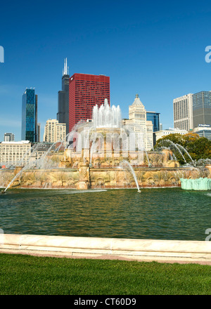 Buckingham Brunnen im Grant Park in Chicago, Illinois, USA. Stockfoto