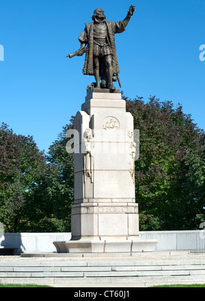 Das Columbus-Denkmal im Grant Park in Chicago, Illinois, USA. Stockfoto