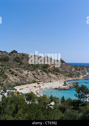 dh KONNOS BAY Zypern Sandy Beach Sonnenanbeter und Schwimmer Stockfoto