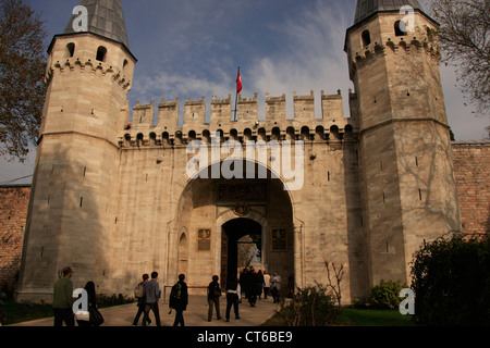 Das Tor der Anrede, Topkapi-Palast, Sultanahmet, Istanbul, Türkei Stockfoto