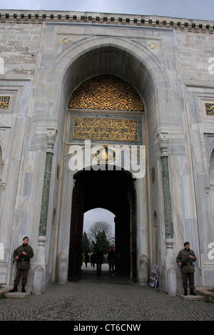 Die kaiserlichen Tor, Topkapi-Palast, Sultanahmet, Istanbul, Türkei Stockfoto