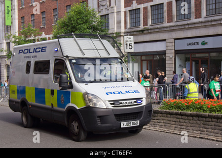 West Yorkshire Police van im Stadtzentrum von Leeds Stockfoto