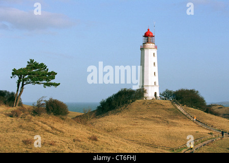 Leuchtturm Dornbusch auf der Insel Hiddensee Stockfoto