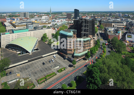 Stadtansicht aus Vogelperspektive, Stadtzentrum Mit Theater Und Opernhaus Dortmund, Ruhrgebiet, Nordrhein-Westfalen Stockfoto