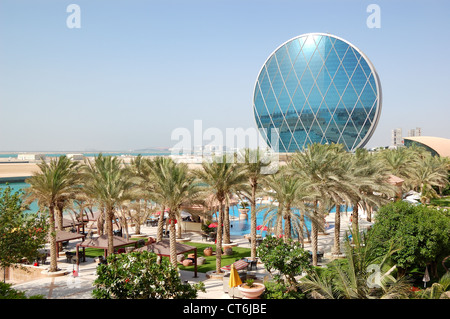 Das Luxushotel und Rundbau, Abu Dhabi, Vereinigte Arabische Emirate Stockfoto