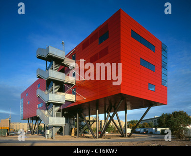 Berlin, Info-Box am Potsdamer Platz Stockfoto