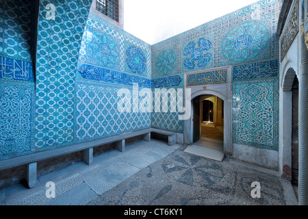 Ägypten, Istanbul, Topkapi Saray, Dritter Hof, Iznik Mosaiken Im Bereich des Harem (Halle Mit Verwendungshinweise). Stockfoto