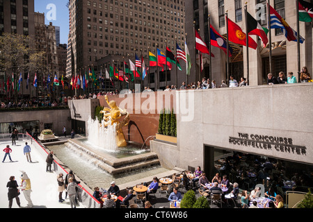 Prometheus im Rockefeller Center, New York Stockfoto