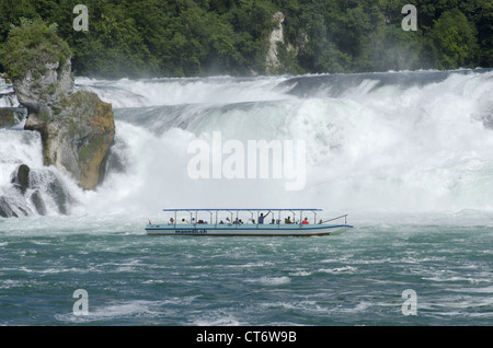 Rheinfall Schaffhausen (Neuhausen), Schweiz. Es ist der größte Wasserfall in Europa Stockfoto