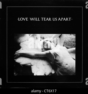 Album-Cover von Joy Division, Love Will Tear Us Apart aufzeichnen.  Nur zur redaktionellen Verwendung.  Kommerzielle Nutzung untersagt. Stockfoto