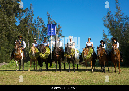 King Kamehameha Day Parade, Hawi, North Kohala, Big Island von Hawaii Stockfoto