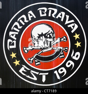 "Barra Brava Est 1996 D.C." Schild am Robert Francis Kennedy Stadion viel 8 Parkplätze, Washington, DC. Stockfoto