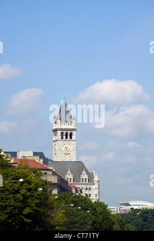 The Old Post Office Pavillon, Old Post Office und Uhrturm oder Nancy Hanks Center in Washington, DC. Stockfoto