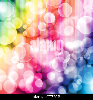 entworfen von bunten Bokeh Hintergrund Stockfoto
