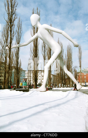 Walking Man von Jonathan Borofsky in München Stockfoto