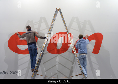 Entfernung von der E.ON-logo Stockfoto