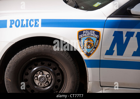 New York City Polizei Auto Detail. Stockfoto