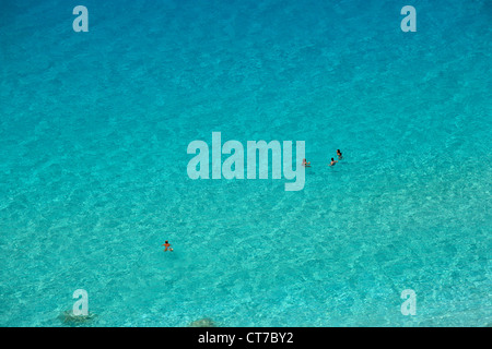 Pefkoulia Strand auf der Westseite von Lefkada (oder "Lefkas") Insel, Griechenland, Ionisches Meer, Nordteil ("sieben Inseln") Stockfoto