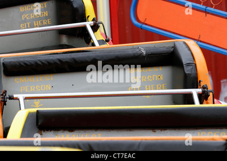Superbob Messegelände fahren - Vergnügungspark Coney Beach, Sandy Bay, Porthcawl Stockfoto
