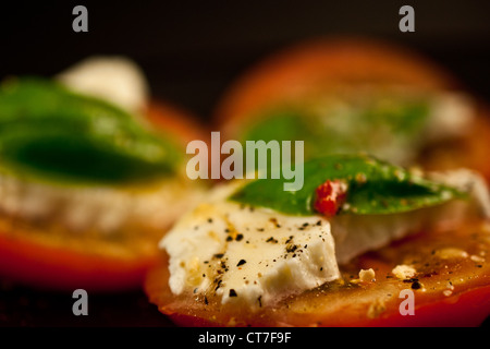 Mozzarella-Turm Stockfoto