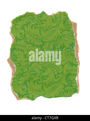 auf alten und ornamentalen Weißbuch Hintergrund isoliert Stockfoto