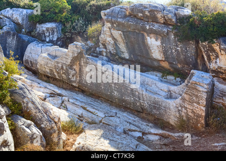 Kouros von Apollonas, Naxos, Griechenland Stockfoto