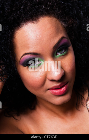 Porträt einer schönen Frau, African American Stockfoto