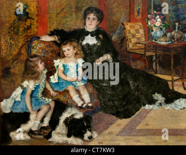 Madame Georges Charpentier (Marguérite-Louise Lemonnie ihrer Kinder, Georgette-Berthe und Paul-Émile-Charles-Auguste Renoir Stockfoto