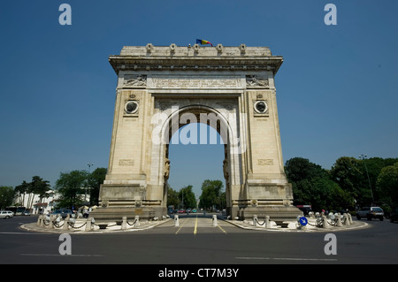 Triumphbogen, Bukarest Rumänien Stockfoto