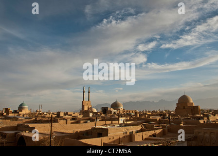 Gesamtansicht von der Stadt Yazd, Iran Stockfoto