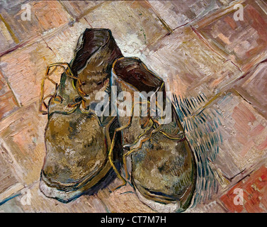 Schuhe 1888 Vincent Van Gogh 1853-1890 Niederlande Niederlande Stockfoto